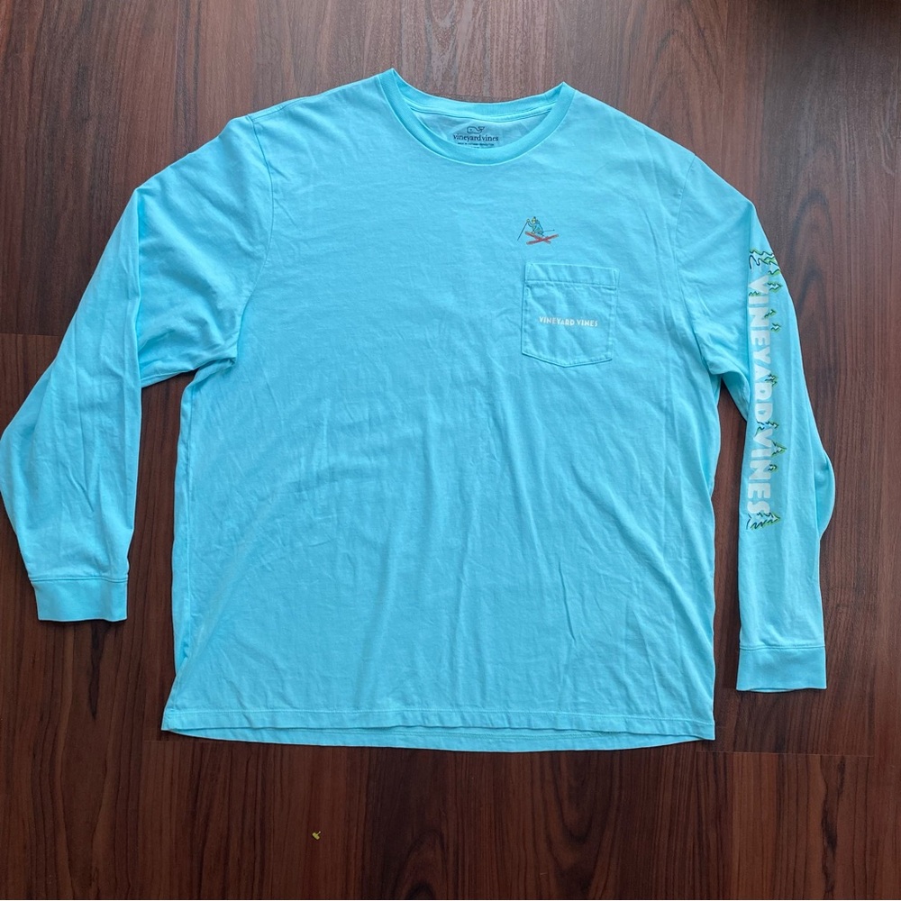 VINEYARD VINES Long Sleeve T Shirt Mens XX-Large Ski Logo Print